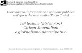 Citizen Journalism e giornalismo partecipativo