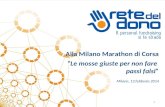 Le mosse giuste per non fare passi falsi, Milano Marathon 2014, workshop 12 Febbraio 2014