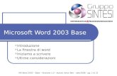 Corso Word 2003 Base
