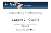 Laboratorio di Informatica - Lezione 2 (Classi V)