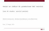 R. Iannaccone, B. Guardabascio, L. Massimiani - Verso un indice di produzione dei servizi. Caso di studio: servizi postali