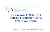 Il seminario "La riforma Fornero" - 23 novembre 2012