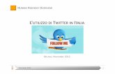 L'utilizzo di twitter in italia nel 2012