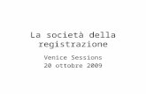 Venice Sessions IV -  Maurizio Ferraris - La società della registrazione