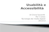 Usabilità  e accessibilità