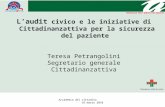 Petrangolini. L’audit civico e le iniziative di Cittadinanzattiva per la sicurezza del paziente