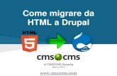 Come migrare da HTML a Drupal