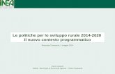 Le politiche per lo sviluppo rurale 2014-2020 di Dario Cacace - ricercatore INEA