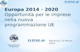 Europa 2014 - 2020 - Opportunità per le imprese nella nuova programmazione UE