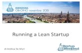 Running a Lean Startup, # Startup Weekend Verona 2013  #swverona