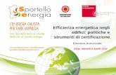 Efficienza energetica negli edifici politiche e strumenti di certificazione