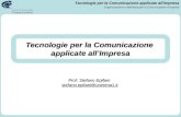 Lezione 1   Introduzione Al Corso di Tecnologie della Comunicazione applicate all'impresa
