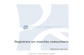 Valentina Apruzzi - La registrazione di un marchio comunitario