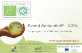 Eventi sostenibili icea un progetto di CSR
