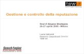 SES Milano 2006 - Gestione e controllo della reputazione - Lucia Vellandi