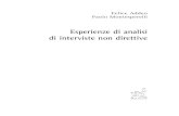 Esperienze di analisi  di interviste non direttive