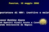 Giovanni Battista Gaeta Unità Epatiti Virali Acute e Croniche Seconda Università di Napoli Paestum, 18 maggio 2006 Il portatore di HBV: inattivo o malato.