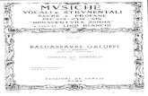 Galuppi Catalogo tematico (1969) Sonate e Concerti