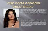 Monica Bellucci è unattrice italiana. Ha un rapporto speciale con la Francia perché ha ottenuto una parte in molti film francesi : labbiamo vista per esempio.