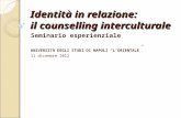Identità in relazione: il counselling interculturale Seminario esperienziale UNIVERSITÀ DEGLI STUDI DI NAPOLI LORIENTALE 11 dicembre 2012.