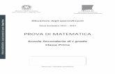 Matematica INVALSI Scuola Secondaria di I Grado 2011-2012