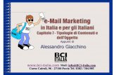 E mail marketing in italia e per gli italiani capitolo 7 cosa spedire - tipologie di contenuti e di oggetto