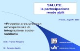 Progetti di integrazione sociosanitaria in Ancona. 2003