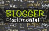 Blogger testimonial