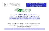 Studio Legale Giacopuzzi – Diritto d'Impresa –  Studio Legale Giacopuzzi – Diritto dImpresa -  LE SEMPLIFICAZIONI.