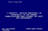 I CONTRATTI: TECNICHE REDAZIONALI ED OPPORTUNITA DI UNA CONGRUA FORMALIZZAZIONE DEGLI ACCORDI TRA PARTI NON INDIPENDENTI Torino, 9 Giugno 2010 Avv. Luca.