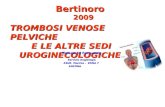 TROMBOSI VENOSE PELVICHE E LE ALTRE SEDI UROGINECOLOGICHE Tiziana Di Fortunato Servizio Angiologia ASUR Marche - ZONA 7 ANCONA ANCONA Bertinoro 2009.