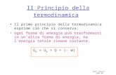 prof. Biasco - 2001-02 II Principio della termodinamica Il primo principio della termodinamica esprime ciò che si conserva: ogni forma di energia può