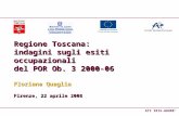 ATI IRIS-GOURE Regione Toscana: indagini sugli esiti occupazionali del POR Ob. 3 2000-06 Floriana Quaglia Firenze, 22 aprile 2008.