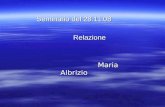 Seminario del 28.11.08 Relazione Maria Albrizio Maria Albrizio.