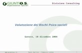 Divisione Consulting Paolo Ballini – Federico Lattes 1  Valutazione dei Rischi Psico-sociali Genova, 10 dicembre 2009.