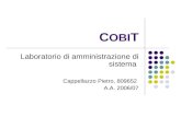 C OBI T Laboratorio di amministrazione di sistema Cappellazzo Pietro, 809652 A.A. 2006/07.