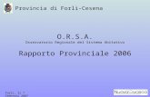Forlì, li 7 febbraio 2007 O.R.S.A. Osservatorio Regionale del Sistema Abitativo Rapporto Provinciale 2006 Provincia di Forlì-Cesena.