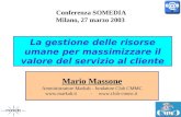 Mario Massone Amministratore Markab - fondatore Club CMMC  -  La gestione delle risorse umane per massimizzare il valore del.