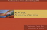 Dal PIL al BIL: dal ben-avere al ben-essere Stefano Bartolini Università di Siena Terra Futura- Firenze Fortezza da Basso, 24 Maggio 2008.
