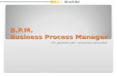 B.P.M. Business Process Manager Un gestore per i processi aziendali.