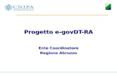 Progetto e-govDT-RA Ente Coordinatore Regione Abruzzo Ente Coordinatore Regione Abruzzo.