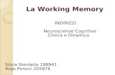 La Working Memory INDIRIZZI Neuroscienze Cognitive Clinica e Dinamica Silvia Stentella 198941 Argo Penovi 205876.