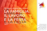 Milano, dal 30 maggio al 3 giugno 2012 LA FAMIGLIA: IL LAVORO E LA FESTA VII Incontro mondiale delle famiglie LA FAMIGLIA: IL LAVORO E LA FESTA Presentazione.