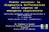 Pronto soccorso: la diagnostica differenziale delle urgenze ed emergenze respiratorie Dr. Stefano La Spada Direttore U.O. Medicina e Chirurgia di Accettazione.