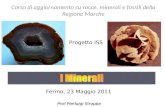 Prof Pierluigi Stroppa Corso di aggiornamento su rocce, minerali e fossili della Regione Marche Fermo, 23 Maggio 2011 Progetto ISS.