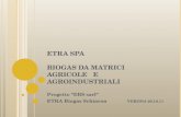 ETRA SPA BIOGAS DA MATRICI AGRICOLE E AGROINDUSTRIALI Progetto EBS sarl ETRA Biogas Schiavon VERONA 20.10.11