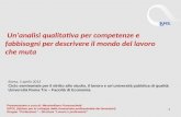 1 Unanalisi qualitativa per competenze e fabbisogni per descrivere il mondo del lavoro che muta Roma, 5 aprile 2013 Ciclo seminariale per il diritto allo.