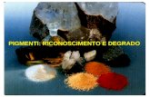 PIGMENTI: RICONOSCIMENTO E DEGRADO. Sotto il profilo chimico è opportuno distinguere i pigmenti in organici e inorganici ORGANICI: composti da Carbonio.