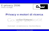 Questo documento è distribuito sotto la licenza Gnu GPL 2 1 Claudio Agosti - vecna@sikurezza.org -  Privacy e motori di ricerca E-privacy.