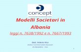 1 Modelli Societari in Albania leggi n. 7638/1992 e n. 7667/1993 Dott. Valerio Vico Dottori Commercialisti Associati De Benedetto - Vico.